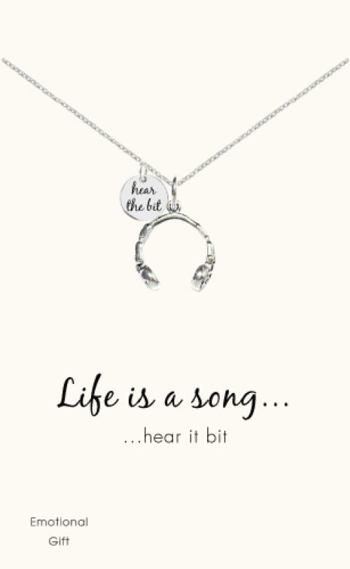 Ear phone silver pendant